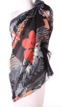 Pareo Chusta Plażowa Sarong 100x180 Bawełna czarny