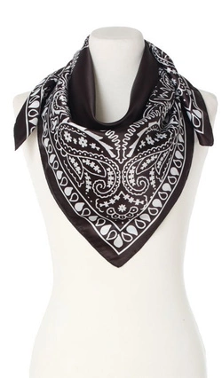 czarna Chusta Bandana Apaszka Włoska 90x90cm ITALIA